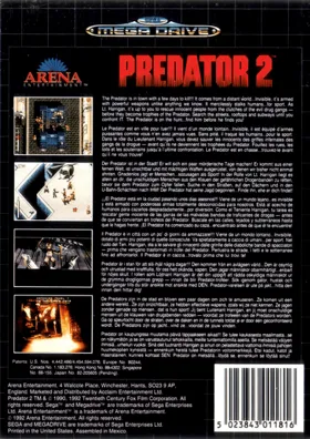 Predator 2 (USA, Europe) box cover back